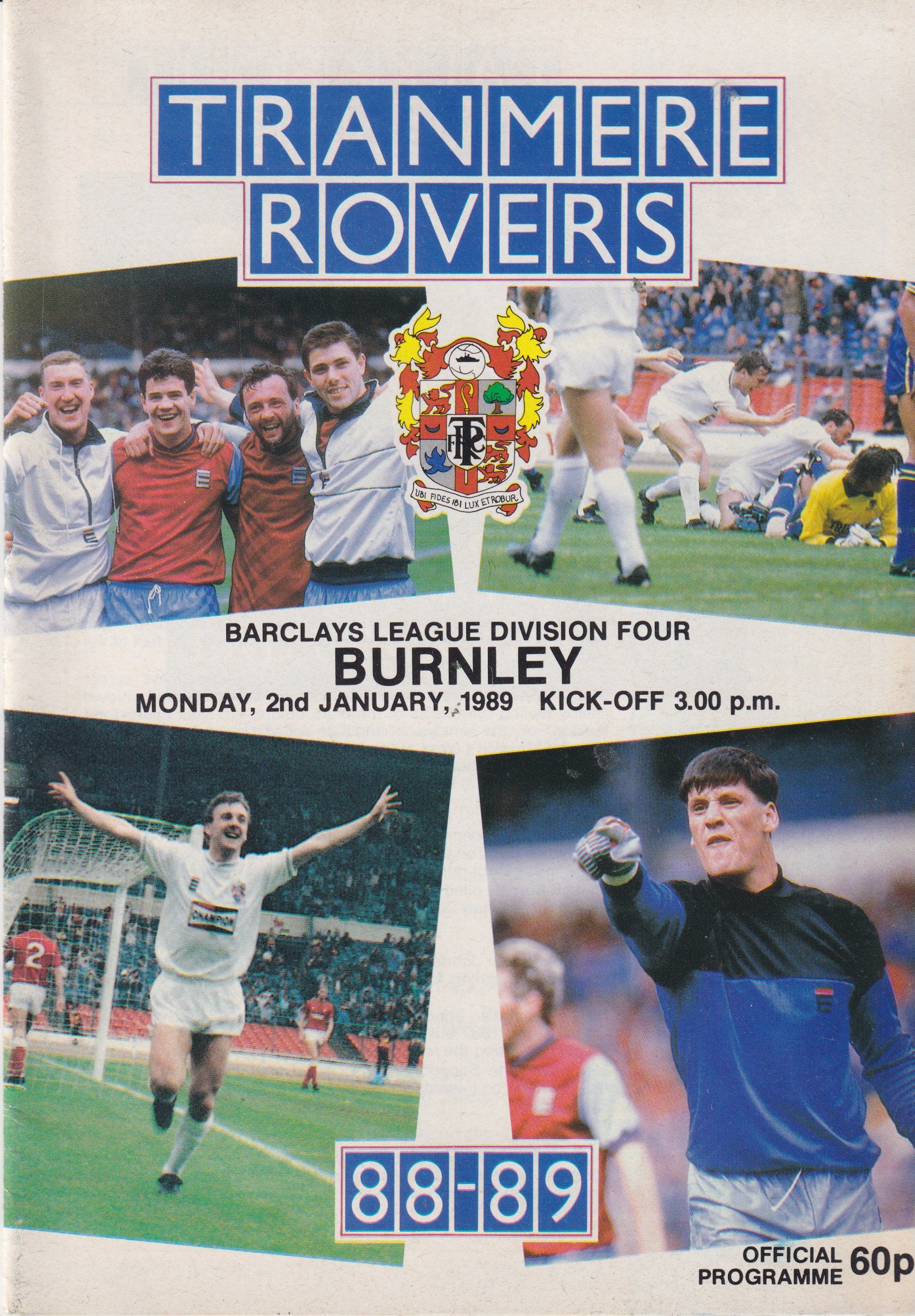Tranmere Rovers v Burnley match programme